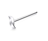 Glossy Leaf Silver Nose Stud NSKA-745